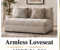 710 Harbor Armless Loveseat