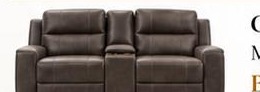 620 Summit Grey / Brown Console Loveseat